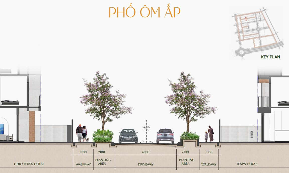 Lộ giới tuyến đường trước nhà phố 